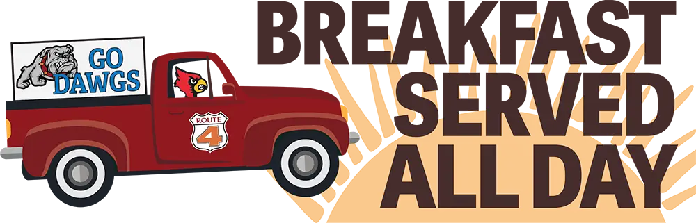 Breakfast Served All Day at Route 4 Restaurant